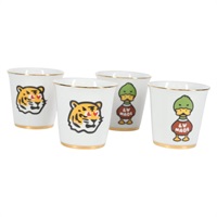 【原宿店限定】ルイ・ヴィトン LOUIS VUITTON グラス　4点セット 箸 NIGOコラボ 陶器 ホワイト GI0730 レディース yk19398M