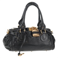 【原宿店限定】クロエ Chloe ハンドバッグ パディントン レザー ダークブラウン シルバー レディース am9115V
