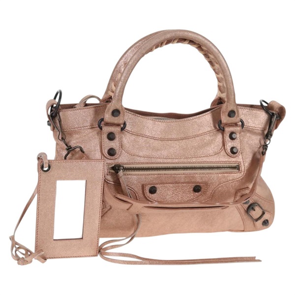 【原宿店限定】バレンシアガ BALENCIAGA ファースト ハンドバッグ レザー 2way ピンク 103208 レディース 128177V