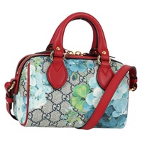 【原宿店限定】グッチ GUCCI ハンドバッグ GGブルームス PVC 2way レッド ネイビー 546312 レディース 135290M