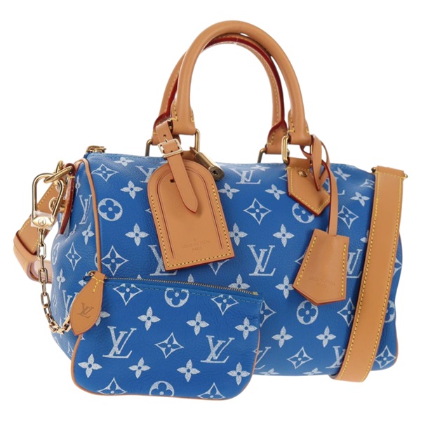 【原宿店限定】ルイ・ヴィトン LOUIS VUITTON スピーディP9バンドリエール25 ハンドバッグ モノグラム ブルー M24424 レディース 139046SM