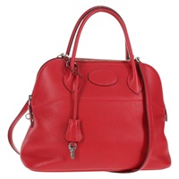 【原宿店限定】エルメス HERMES ボリード31 ハンドバッグ トリヨンレザー レッド シルバー レディース 142568M