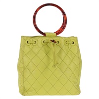【原宿店限定】シャネル CHANEL ハンドバッグ マトラッセ ラムスキン イエロー レディース 143163V