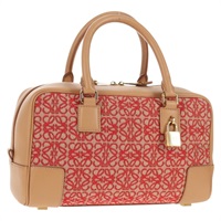 【原宿店限定】ロエベ LOEWE アマソナ23 ハンドバッグ キャンバス レザー ベージュ ゴールド レディース 144410M
