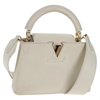 【原宿店限定】ルイ・ヴィトン LOUIS VUITTON カプシーヌBB ハンドバッグ トリヨンレザー 2way ホワイト M55832 レディース gh935V