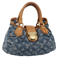【原宿店限定】ルイ・ヴィトン LOUIS VUITTON プリーティ ハンドバッグ モノグラムデニム ブルー M95020 レディース 128188V