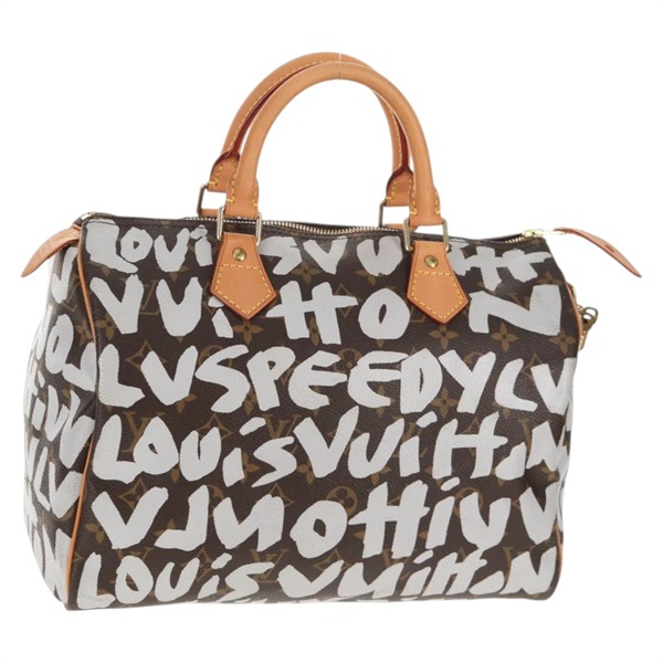 【原宿店限定】ルイ・ヴィトン LOUIS VUITTON スピーディ30 ハンドバッグ モノグラムグラフィティ ホワイト M92195 レディース 128933V