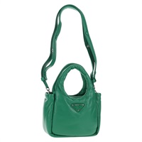 【原宿店限定】プラダ PRADA ハンドバッグ レザー 2way グリーン シルバー レディース 136732M
