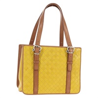 【原宿店限定】ボッテガヴェネタ BOTTEGAVENETA ハンドバッグ イントレチャート レザー アウトレット イエロー シルバー レディース 143785V