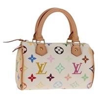 【原宿店限定】ルイ・ヴィトン LOUIS VUITTON ミニスピーディ ハンドバッグ モノグラム・マルチカラー ホワイト M92645 レディース 145589V