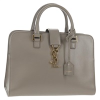 【原宿店限定】サンローラン SAINT LAURENT カバス ハンドバッグ レザー グレー ゴールド レディース 146066M