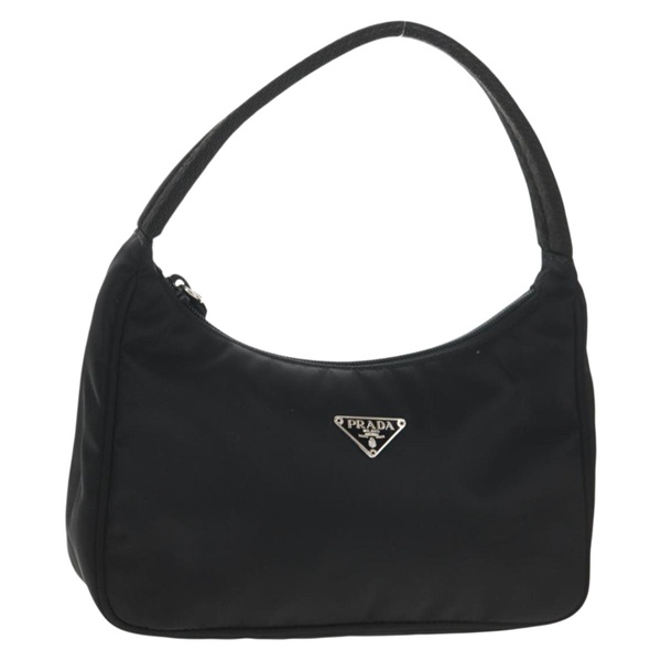 【原宿店限定】プラダ PRADA ハンドバッグ ナイロン ブラック シルバー レディース 146275V