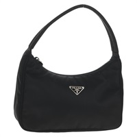 【原宿店限定】プラダ PRADA ハンドバッグ ナイロン ブラック シルバー レディース 146275V