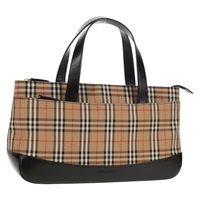 【原宿店限定】バーバリー BURBERRY ハンドバッグ ノバチェック キャンバス ベージュ ゴールド レディース am9352V