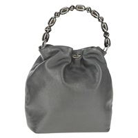 【原宿店限定】クリスチャンディオール Christian Dior ハンドバッグ マリスパール レザー シルバー レディース sw1587V