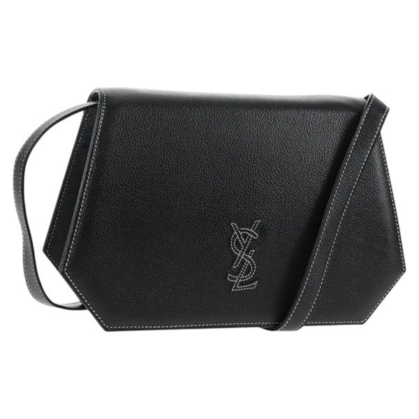 【原宿店限定】サンローラン SAINT LAURENT ショルダーバッグ レザー ブラック ゴールド レディース am9138V