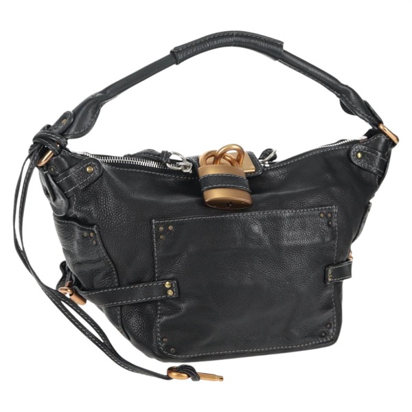 【原宿店限定】クロエ Chloe ショルダーバッグ パディントン レザー ブラック ゴールド レディース BA5748V