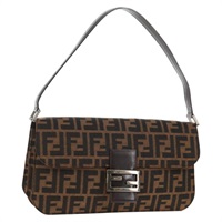 【原宿店限定】フェンディ FENDI マンマバゲット ショルダーバッグ ズッカキャンバス ブラック ブラウン レディース bs29396V