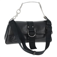 【原宿店限定】クリスチャンディオール Christian Dior ショルダーバッグ ハードコア レザー 2way シルバー ブラック レディース hk2967V