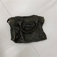 BALENCIAGA シティ ミディアム ショルダーバッグ カーキ スエード