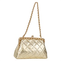 【原宿店限定】シャネル CHANEL ショルダーバッグ マトラッセ チェーン レザー ゴールド レディース 134853M