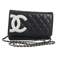 【原宿店限定】シャネル CHANEL ショルダーバッグ マトラッセ カンボンライン チェーン ラムスキン ブラック シルバー レディース 135276V