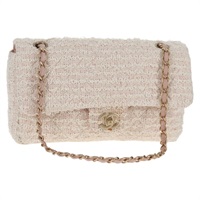 【原宿店限定】シャネル CHANEL ショルダーバッグ マトラッセ チェーン ツイード ピンク レディース 137231V