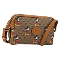 【原宿店限定】グッチ GUCCI ショルダーバッグ マイクロGGスプリーム ディズニーコラボ PVC ベージュ ゴールド 602536 レディース 137236M