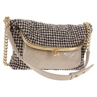 【原宿店限定】シャネル CHANEL ショルダーバッグ マトラッセ チェーン ツイード ベージュ ゴールド レディース 140752V