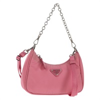【原宿店限定】プラダ PRADA ショルダーバッグ ナイロン ピンク シルバー レディース 144876M