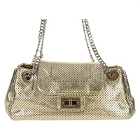 【原宿店限定】シャネル CHANEL ショルダーバッグ チェーン パンチングレザー ゴールド レディース BA5888V