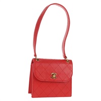 【原宿店限定】シャネル CHANEL ショルダーバッグ マトラッセ キャビアスキン レッド ゴールド レディース gh936V