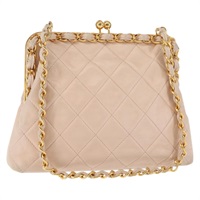 【原宿店限定】シャネル CHANEL ショルダーバッグ マトラッセ チェーン ラムスキン ピンク ゴールド レディース 139905V