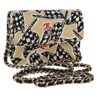 【原宿店限定】シャネル CHANEL ショルダーバッグ マトラッセ チェーン ショルダーポーチ キャンバス ベージュ ゴールド レディース 143514M