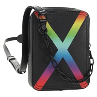 【原宿店限定】ルイ・ヴィトン LOUIS VUITTON ダヌーブ メッセンジャー ショルダーバッグ タイガレインボー ブラック M30332 レディース 146086M