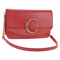 【原宿店限定】クロエ Chloe ショルダーバッグ チェーン レザー ピンク ゴールド 01 20 45 65 レディース am9184V