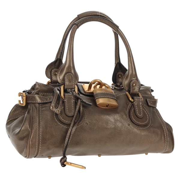 【原宿店限定】クロエ Chloe パディントン ショルダーバッグ レザー ゴールドトーン レディース am9357V