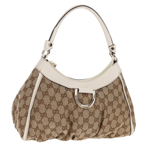 【原宿店限定】グッチ GUCCI ショルダーバッグ アビー GGキャンバス ベージュ ゴールド 190525 レディース 146715V