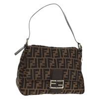【原宿店限定】フェンディ FENDI マンマバゲット ショルダーバッグ ズッカキャンバス ブラック ブラウン レディース 147543V