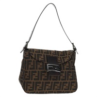 【原宿店限定】フェンディ FENDI マンマバゲット ショルダーバッグ ズッカキャンバス ブラック ブラウン レディース 147639V