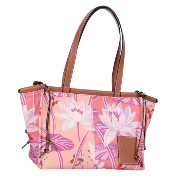 【原宿店限定】ロエベ LOEWE トートバッグ アナグラム キャンバス ピンク レディース 134869M