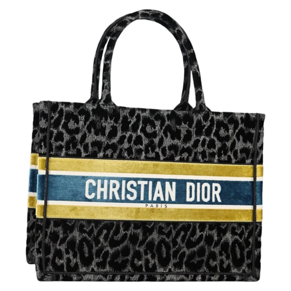 【原宿店限定】クリスチャンディオール Christian Dior トートバッグ ブックトート ベロア ブラック レディース 135279M