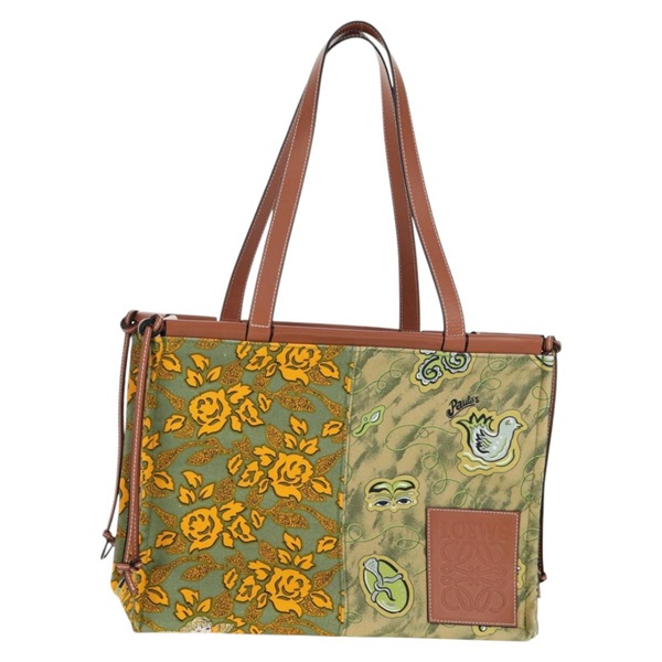 【原宿店限定】ロエベ LOEWE トートバッグ キャンバス グリーン レディース 136288M