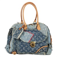 【原宿店限定】ルイ・ヴィトン LOUIS VUITTON ボウリィ トートバッグ モノグラムデニムパッチワーク ブルー M95376 レディース 136291V