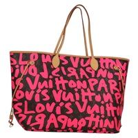 【原宿店限定】ルイ・ヴィトン LOUIS VUITTON ネヴァーフルGM トートバッグ モノグラムグラフィティ フューシャ M93701 レディース 136298V