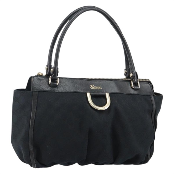 【原宿店限定】グッチ GUCCI アビー トートバッグ GGキャンバス ブラック ゴールド 189831 レディース 143716V