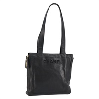 【原宿店限定】シャネル CHANEL トートバッグ キャビアスキン ブラック ゴールド レディース 144423V