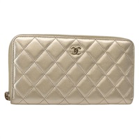 【原宿店限定】シャネル CHANEL 長財布 マトラッセ ラムスキン ゴールド レディース 142367M