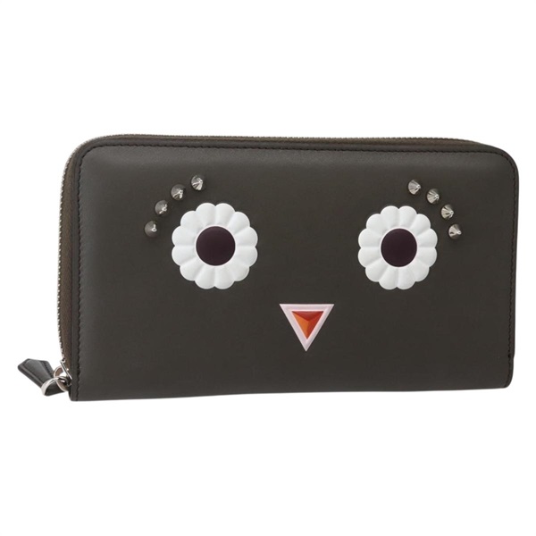 【原宿店限定】フェンディ FENDI ヒプノタイズ 長財布 レザー グレー レディース 142443M