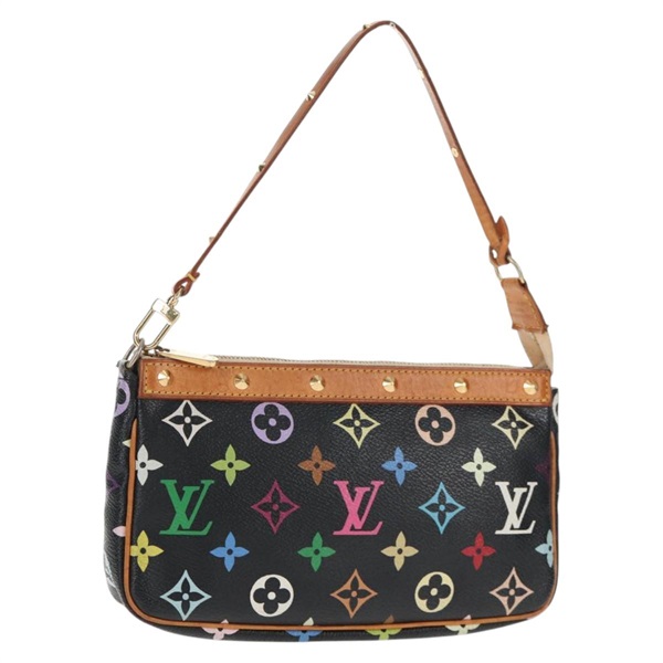 【原宿店限定】ルイ・ヴィトン LOUIS VUITTON ポシェット・アクセソワール ポーチ モノグラム・マルチカラー ブラック M92648 レディース 144298V